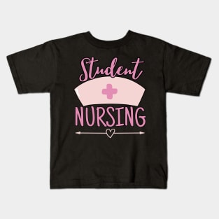 Pastel Nurse Students Nursing Pink Kids T-Shirt